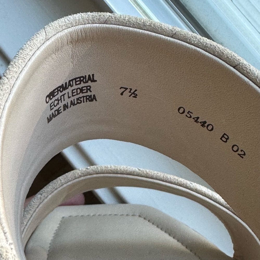 PAUL GREEN Lancy Sabbia Tan Suede Block Heel Sandals Mules Size 10 (UK 7.5) - Picture 4 of 15